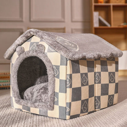 Foldable Dog House Kennel Bed Mat For Medium Dogs