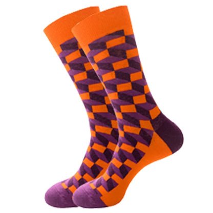 Mens Happy Colorful Striped Socks