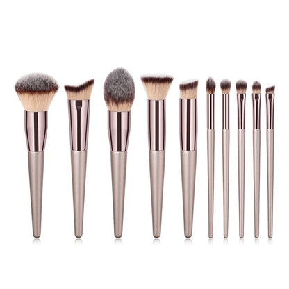 Champagne Makeup Brushes Set For Cosmetic