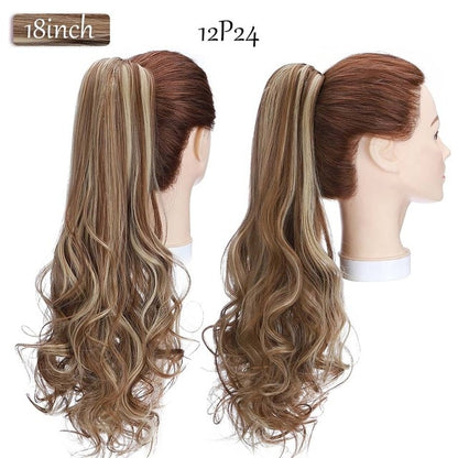 Synthetic 12-26inch Claw Clip On Ponytail Hair Extension