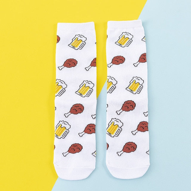 Funny Cute Cartoon Fruits Women Socks