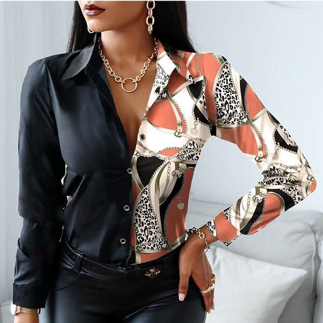 Long Sleeve Blouse Women Tops - Azahshopping