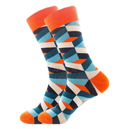 Mens Happy Colorful Striped Socks