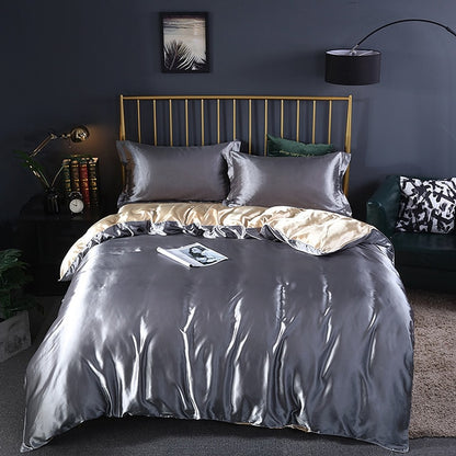 Mulberry Silk Luxury Bedding Set With Fitted Sheet High-end 100% Silk Satin Bedding Sets