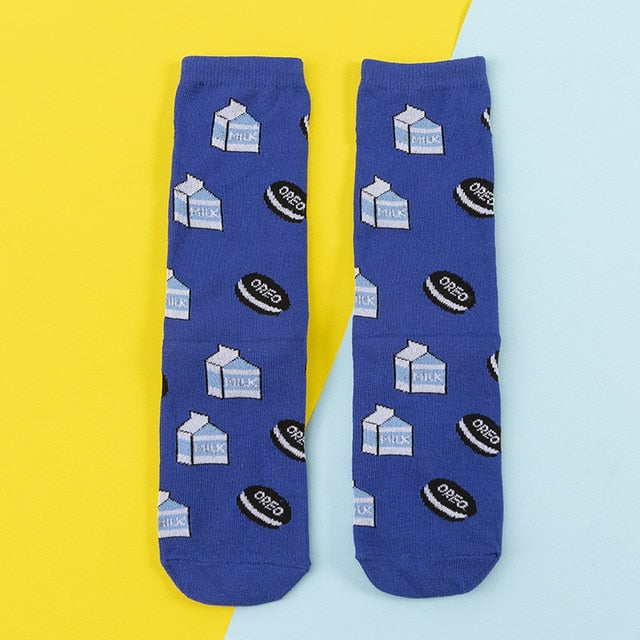 Funny Cute Cartoon Fruits Women Socks