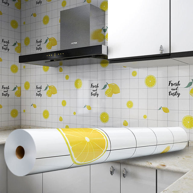 Kitchen Stove Oil proof Sticker Waterproof High Temperature Resistant Wallpapers