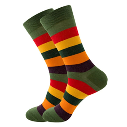 Mens Happy Colorful Striped Socks