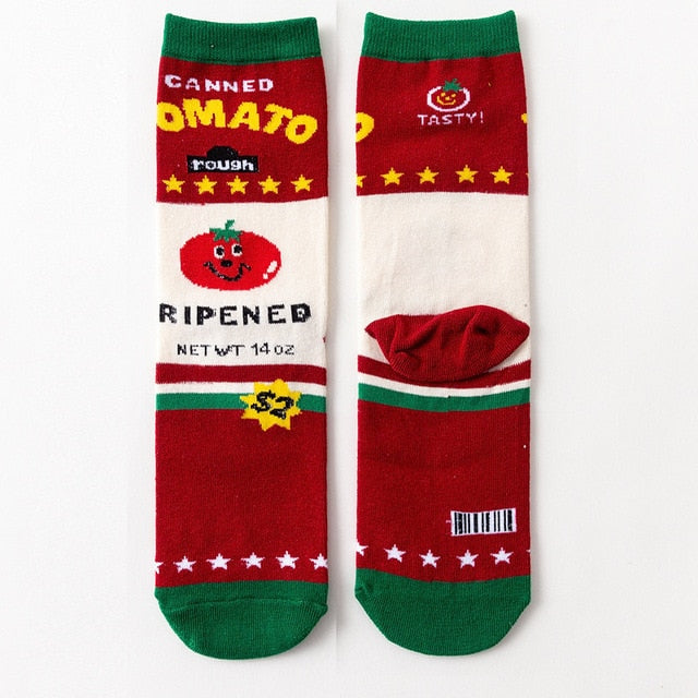 Funny Cute Cartoon Fruits Women Socks