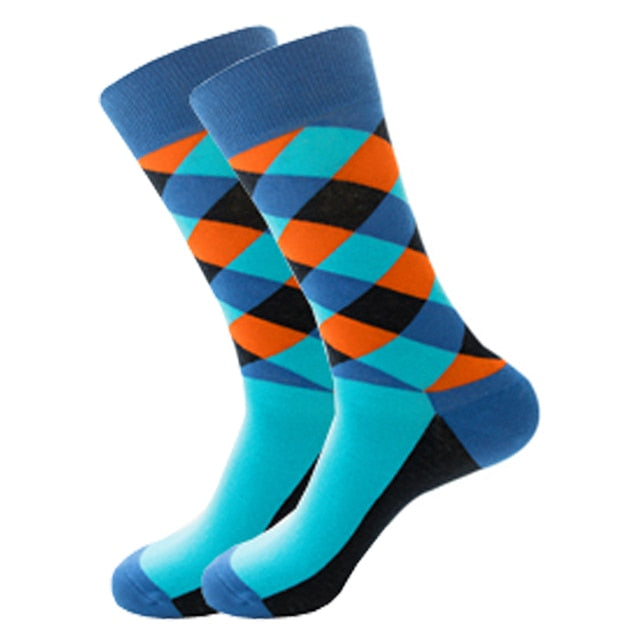 Mens Happy Colorful Striped Socks