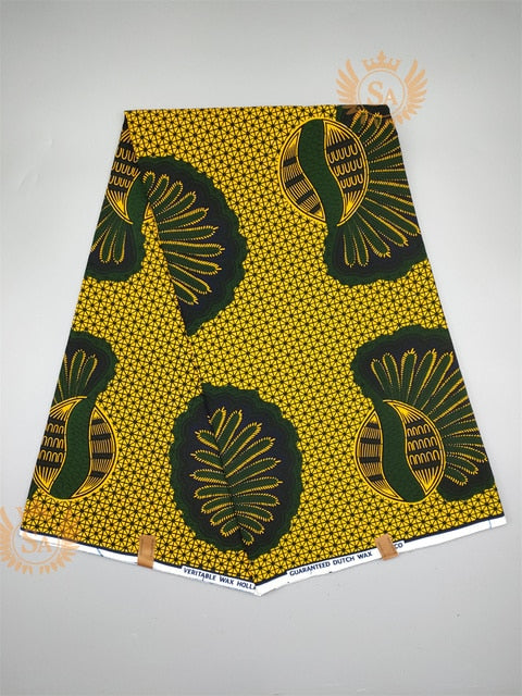 Veritable Real Wax Print Fabric Dutch Hollandais Pagne Africa Dress 100% Cotton - Azahshopping