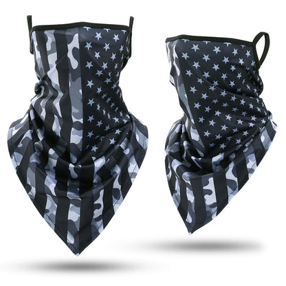 Skull Bandana Hanging Ear Triangle Face Mask Cycling