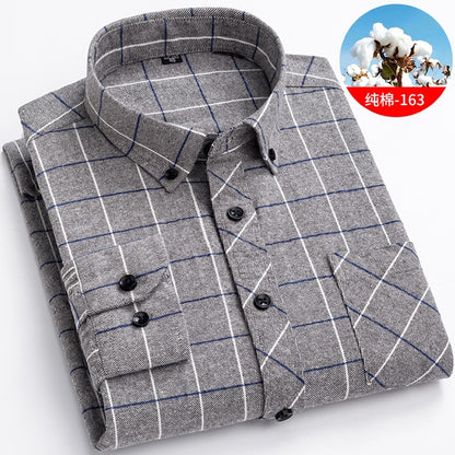 Winter Flannel Plaid Warm Long Sleeve Shirt