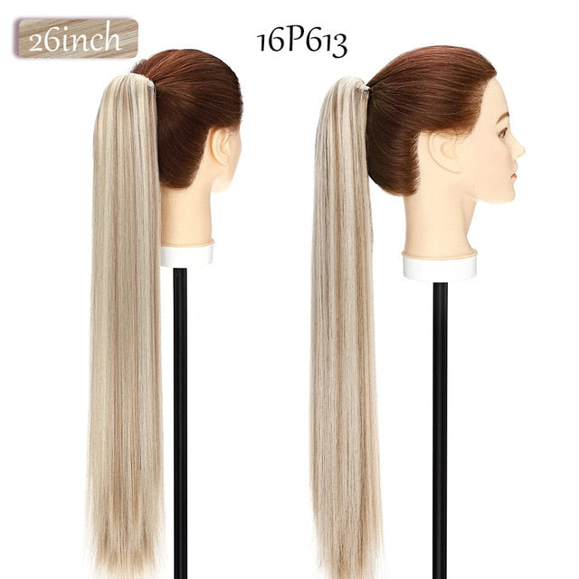 Synthetic 12-26inch Claw Clip On Ponytail Hair Extension