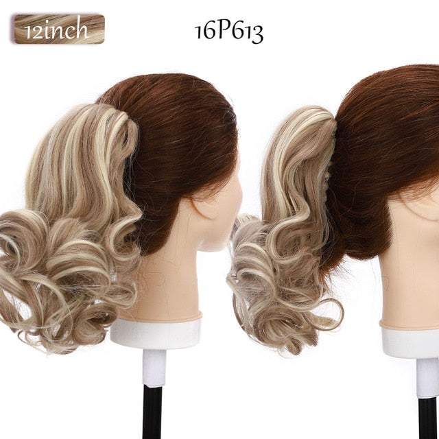 Synthetic 12-26inch Claw Clip On Ponytail Hair Extension