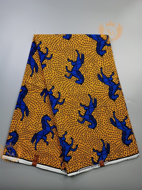 Veritable Real Wax Print Fabric Dutch Hollandais Pagne Africa Dress 100% Cotton - Azahshopping