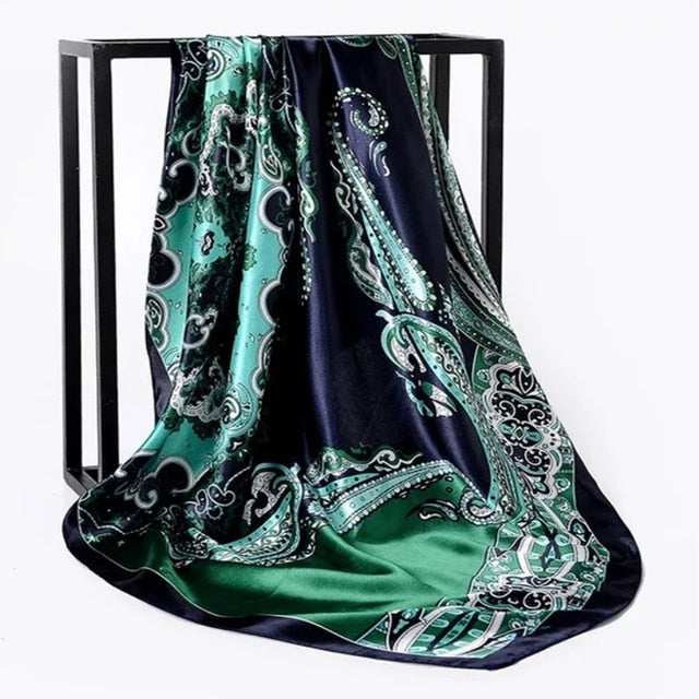 Fashion Scarves For Women Shawl Print Silk Satin