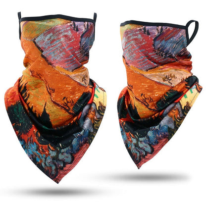 Skull Bandana Hanging Ear Triangle Face Mask Cycling