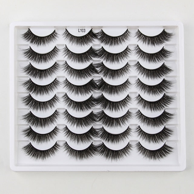 Natural Long Dramatic Fluffy 3d Wispy Eye Lashes Thick Soft - False Eyelashes