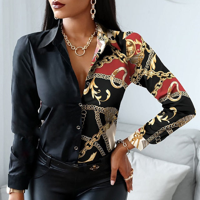 Long Sleeve Blouse Women Tops - Azahshopping