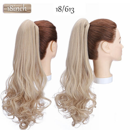 Synthetic 12-26inch Claw Clip On Ponytail Hair Extension