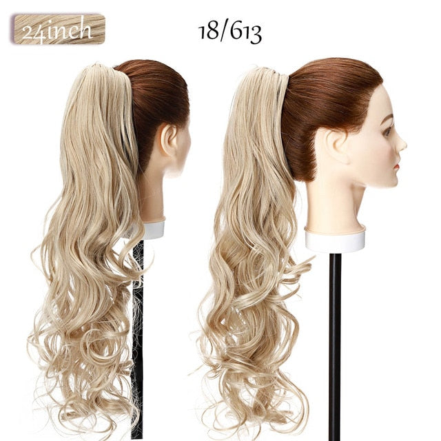 Synthetic 12-26inch Claw Clip On Ponytail Hair Extension