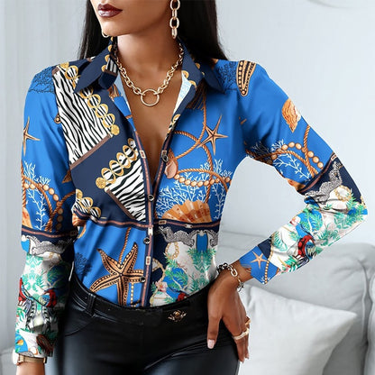 Long Sleeve Blouse Women Tops - Azahshopping