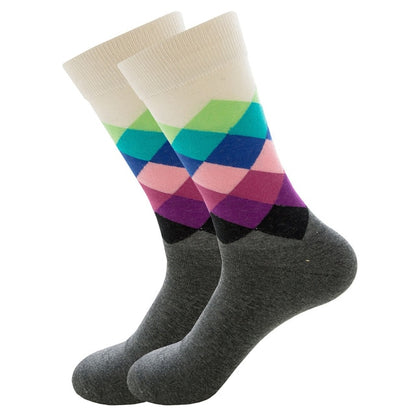 Mens Happy Colorful Striped Socks