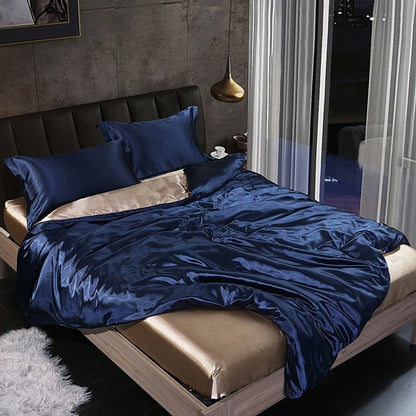 Mulberry Silk Luxury Bedding Set With Fitted Sheet High-end 100% Silk Satin Bedding Sets