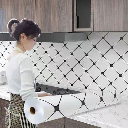 Kitchen Stove Oil proof Sticker Waterproof High Temperature Resistant Wallpapers