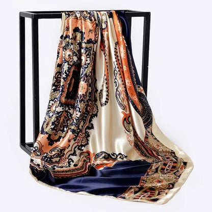 Fashion Scarves For Women Shawl Print Silk Satin