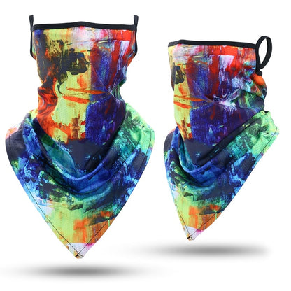 Skull Bandana Hanging Ear Triangle Face Mask Cycling