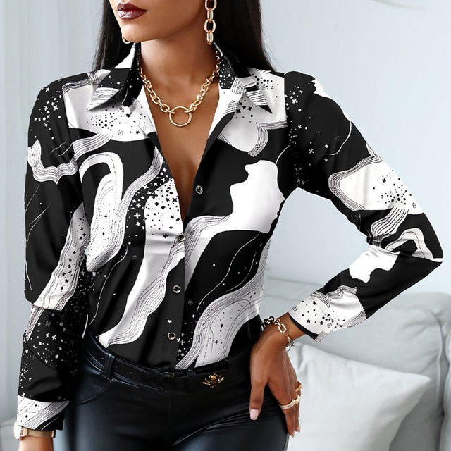 Long Sleeve Blouse Women Tops - Azahshopping