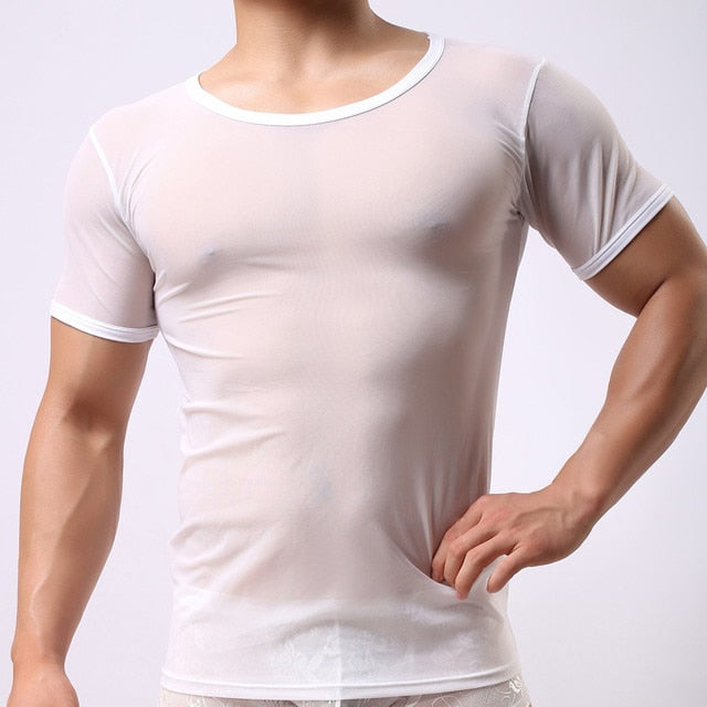 Transparent Undershirt See-through Sleeveless Shirt Singlet