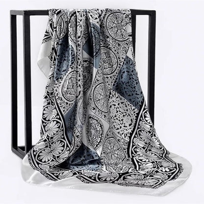 Fashion Scarves For Women Shawl Print Silk Satin