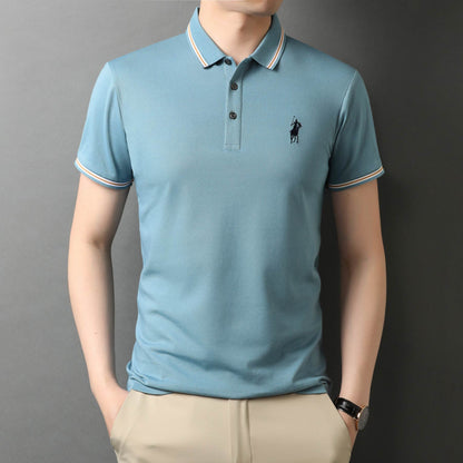 Mens Polo Shirts With Short Sleeve Turn Down Collar