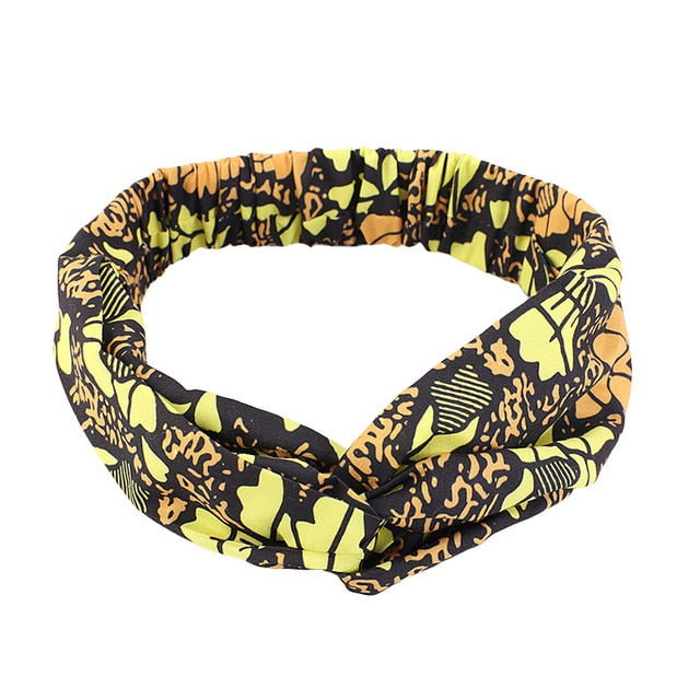 African Print Stretch Bandana Head Wrap