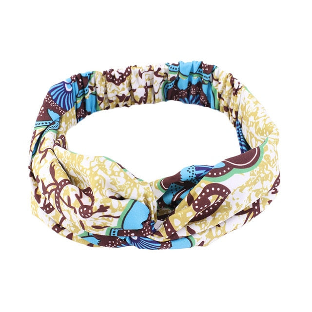 African Print Stretch Bandana Head Wrap