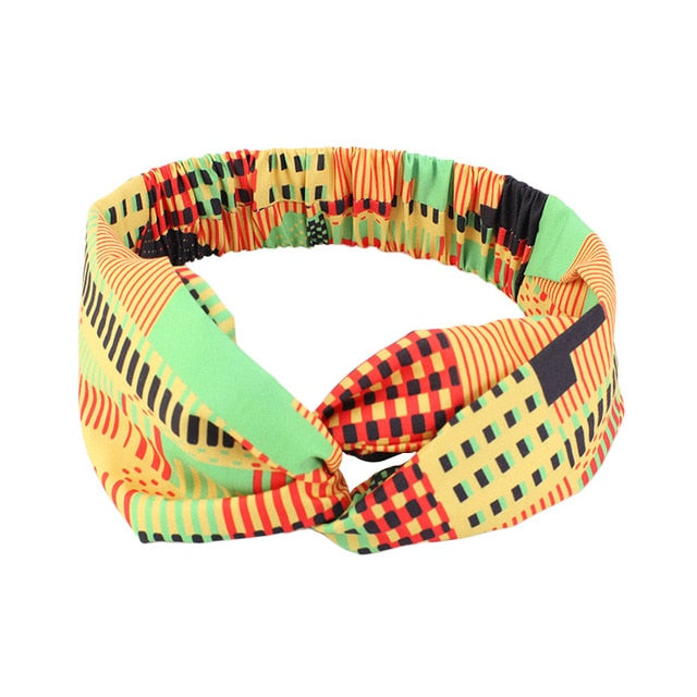 African Print Stretch Bandana Head Wrap