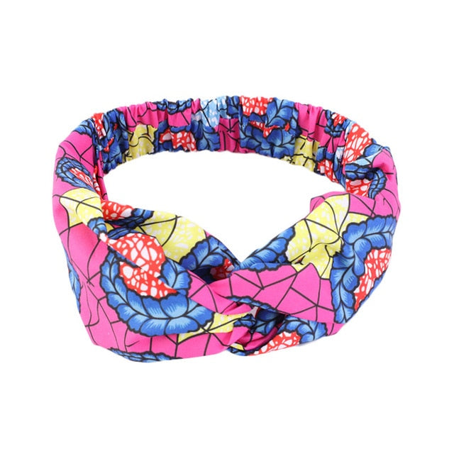 African Print Stretch Bandana Head Wrap