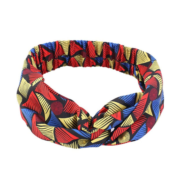 African Print Stretch Bandana Head Wrap
