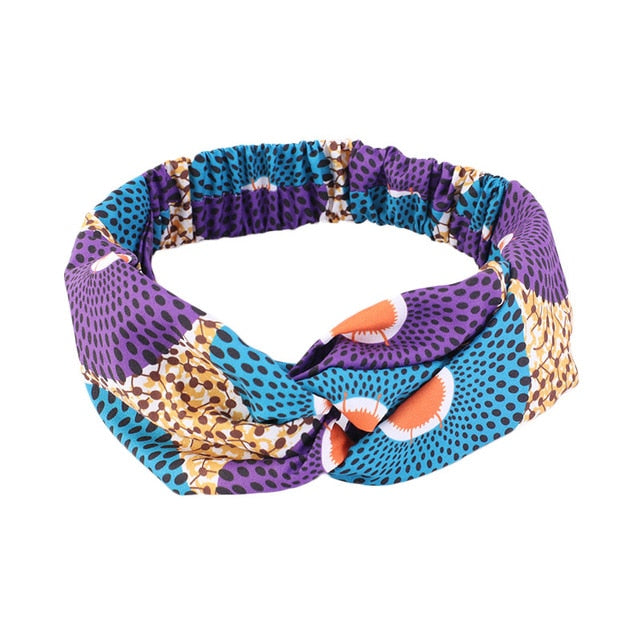 African Print Stretch Bandana Head Wrap