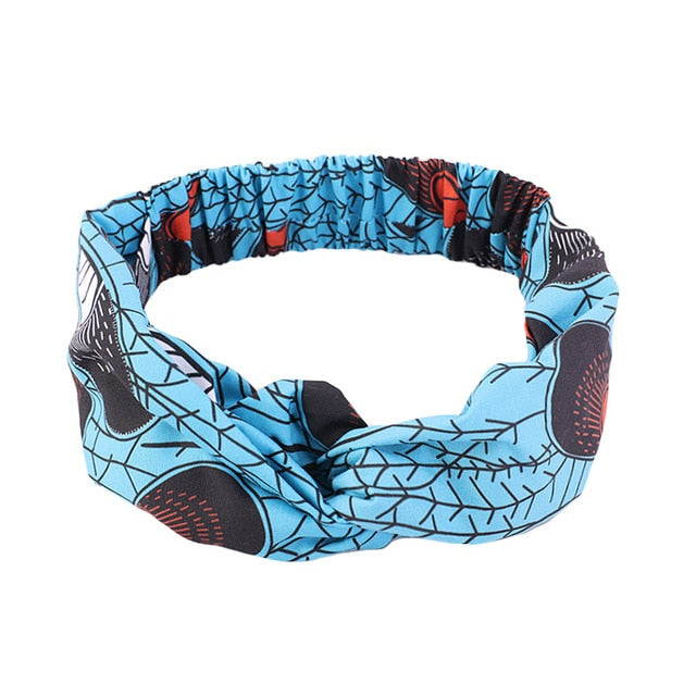 African Print Stretch Bandana Head Wrap
