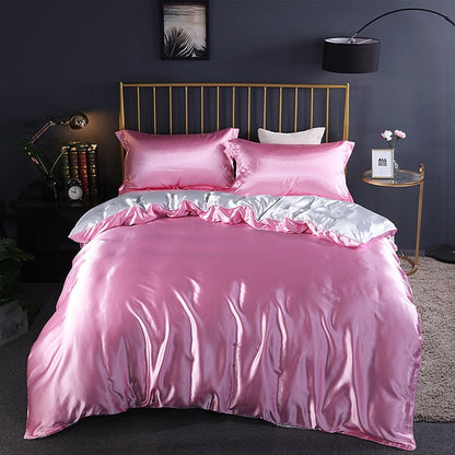 Mulberry Silk Luxury Bedding Set With Fitted Sheet High-end 100% Silk Satin Bedding Sets