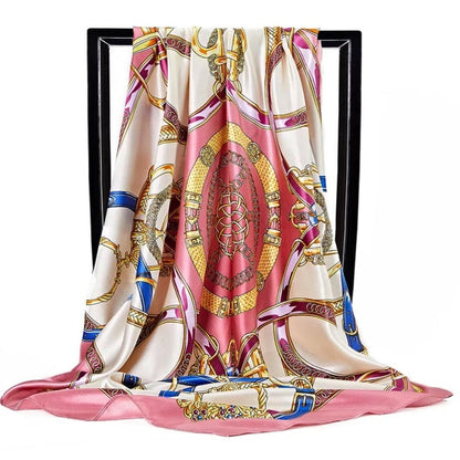 Fashion Scarves For Women Shawl Print Silk Satin