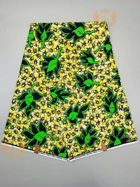 Veritable Real Wax Print Fabric Dutch Hollandais Pagne Africa Dress 100% Cotton - Azahshopping