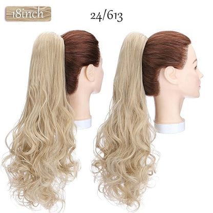 Synthetic 12-26inch Claw Clip On Ponytail Hair Extension