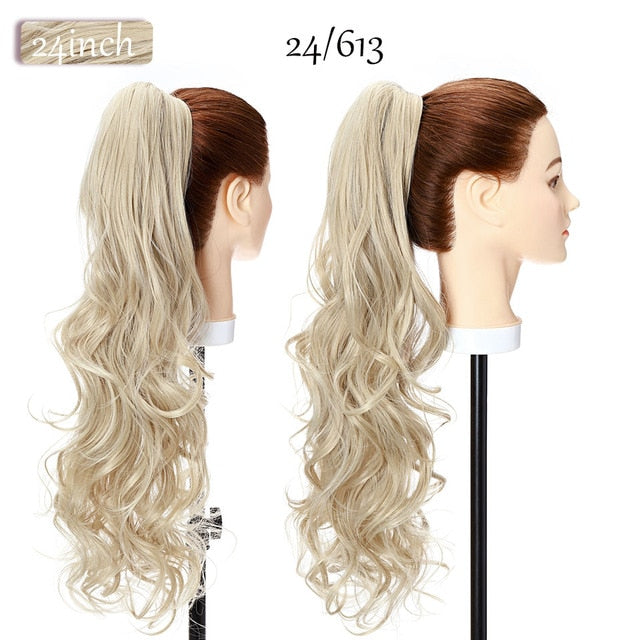 Synthetic 12-26inch Claw Clip On Ponytail Hair Extension