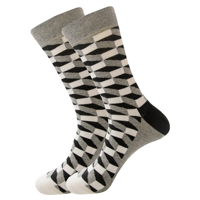 Mens Happy Colorful Striped Socks