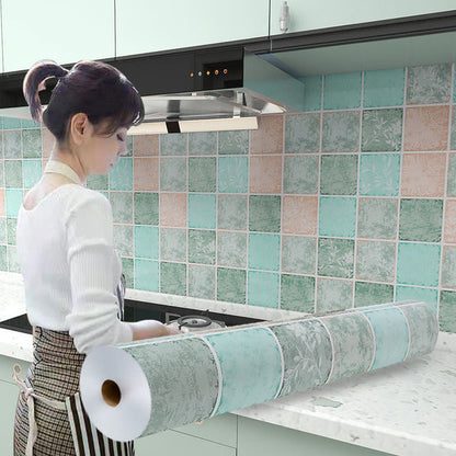 Kitchen Stove Oil proof Sticker Waterproof High Temperature Resistant Wallpapers