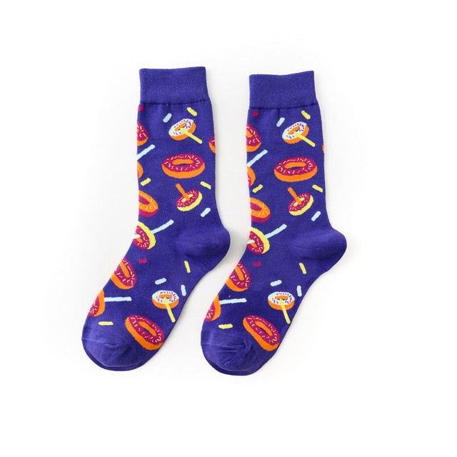 Funny Cute Cartoon Fruits Women Socks